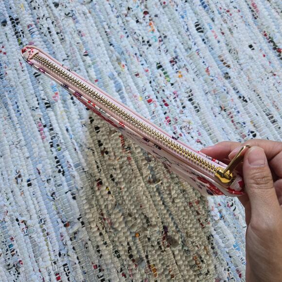 Old Navy Pink and Red Zippered Cosmetic Pouch Bag Clutch - Picture 3 of 4